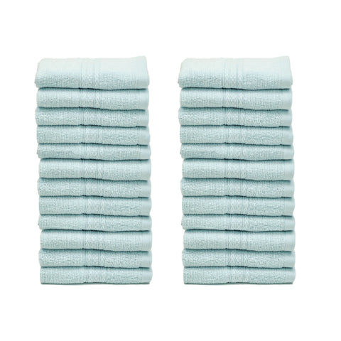 100% Cotton, Face Towel Pack, 24 Pieces Face Towels, 13" X 13", Soft and Absorbent