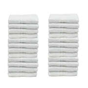 100% Cotton, Face Towel Pack, 24 Pieces Face Towels, 13" X 13", Soft and Absorbent