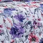 Vanme Camilla 7 Piece Comforter Set, Summer Floral Design, Elegant Comforter Set, 1 Comforter, 2 Shams, 1 Bedskirt and 3 Decorative Pillows, King