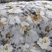 Vanme Veronica 3 Piece Comforter Set, Classic Floral Pattern, Elegant Comforter Set, 1 Comforter and 2 Shams, King