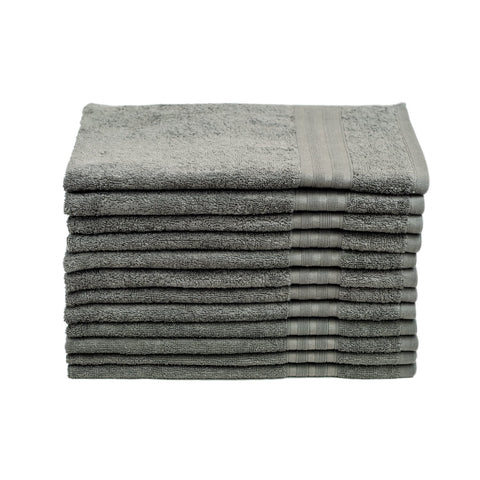 100% Cotton, Hand Towel Pack, 12 Pieces Hand Towels, 16" X 28", Ultra Low Twist Bath Towels